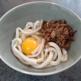 リピ確定！ 牛すき釜玉うどん